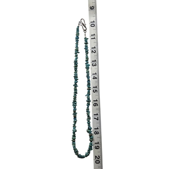 Unbranded Jewelry - Turquoise Chip Necklace Women OS Blue Silver Tone Southwestern Boho Tribal